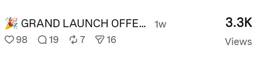 GRAND LAUNCH OFFER 🎉