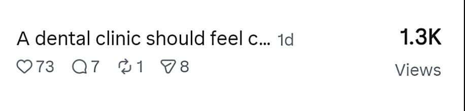 A dental clinic should feel calm